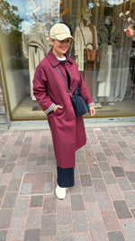 Afbeelding in Gallery-weergave laden, Trenchcoat bordeaux/LOUISE
