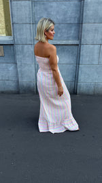 Afbeelding in Gallery-weergave laden, Strapless jurk/streep/JOELLE
