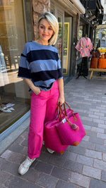 Afbeelding in Gallery-weergave laden, Sweater/ streep/blauw/ICONIC
