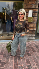 Afbeelding in Gallery-weergave laden, Top/ mesh/ camouflage
