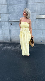 Afbeelding in Gallery-weergave laden, Strapless jurk/ geel/ NOOR
