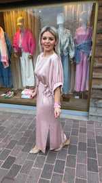 Afbeelding in Gallery-weergave laden, Satinlook jurk/ pastelroze/NORA
