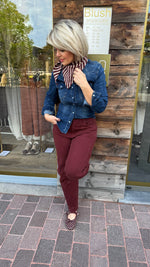 Afbeelding in Gallery-weergave laden, Barrel jeans/ bordeaux/ MARIE
