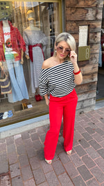 Afbeelding in Gallery-weergave laden, Pantalon rood/ JULIE
