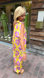 Afbeelding in Gallery-weergave laden, Satinlook jurk/ asymmetrisch/JULIENNE
