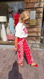 Afbeelding in Gallery-weergave laden, Broek/paisley/rood
