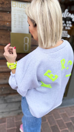Afbeelding in Gallery-weergave laden, Sweater MERCI/ fluogeel

