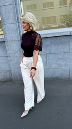 Afbeelding in Gallery-weergave laden, Geklede pantalon/ bandplooi/ ISABELLE
