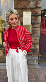 Afbeelding in Gallery-weergave laden, Vest/ streep/ rood/MILOU
