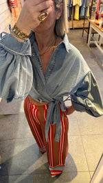 Afbeelding in Gallery-weergave laden, Jeanshemd kort/ JANA
