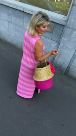 Afbeelding in Gallery-weergave laden, Jurk streep/ roze/ LAURA
