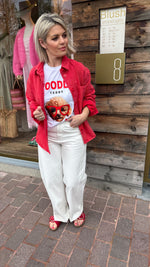 Afbeelding in Gallery-weergave laden, Jeanshemd/ rood/ FÉLINE
