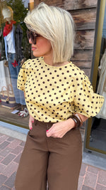 Afbeelding in Gallery-weergave laden, Blouse/ polkadot/geel
