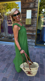 Afbeelding in Gallery-weergave laden, Linnen jurk/ groen/JULIETTE

