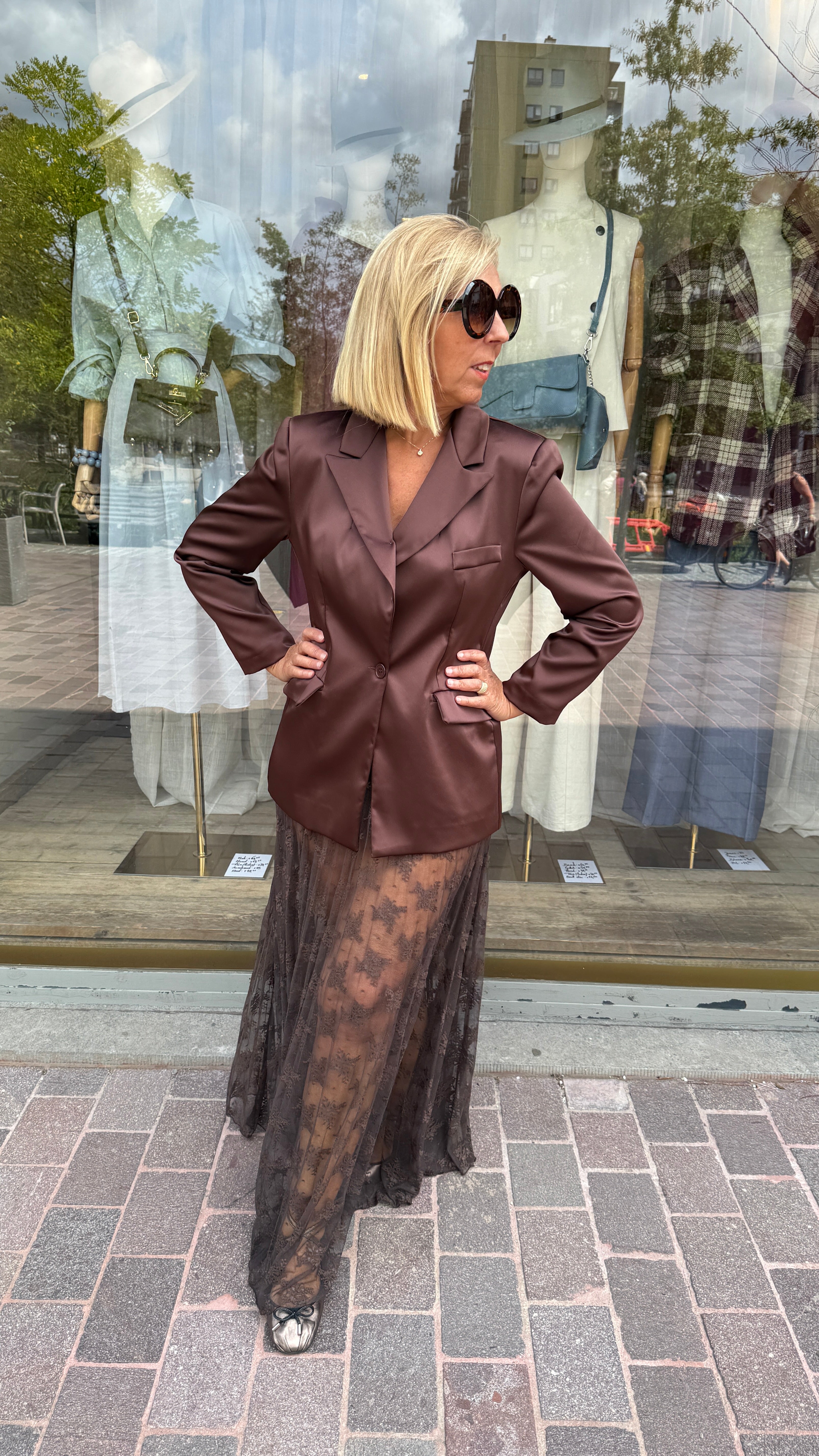 Satinlook blazer/ NANOU