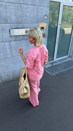 Afbeelding in Gallery-weergave laden, Linnen blouse/ poederroze/ FELIA
