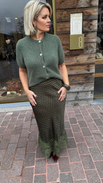 Afbeelding in Gallery-weergave laden, Groene rok/ polkadot/ALINE
