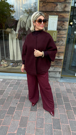 Afbeelding in Gallery-weergave laden, Poncho/ jas/wol/bordeaux/COLETTE
