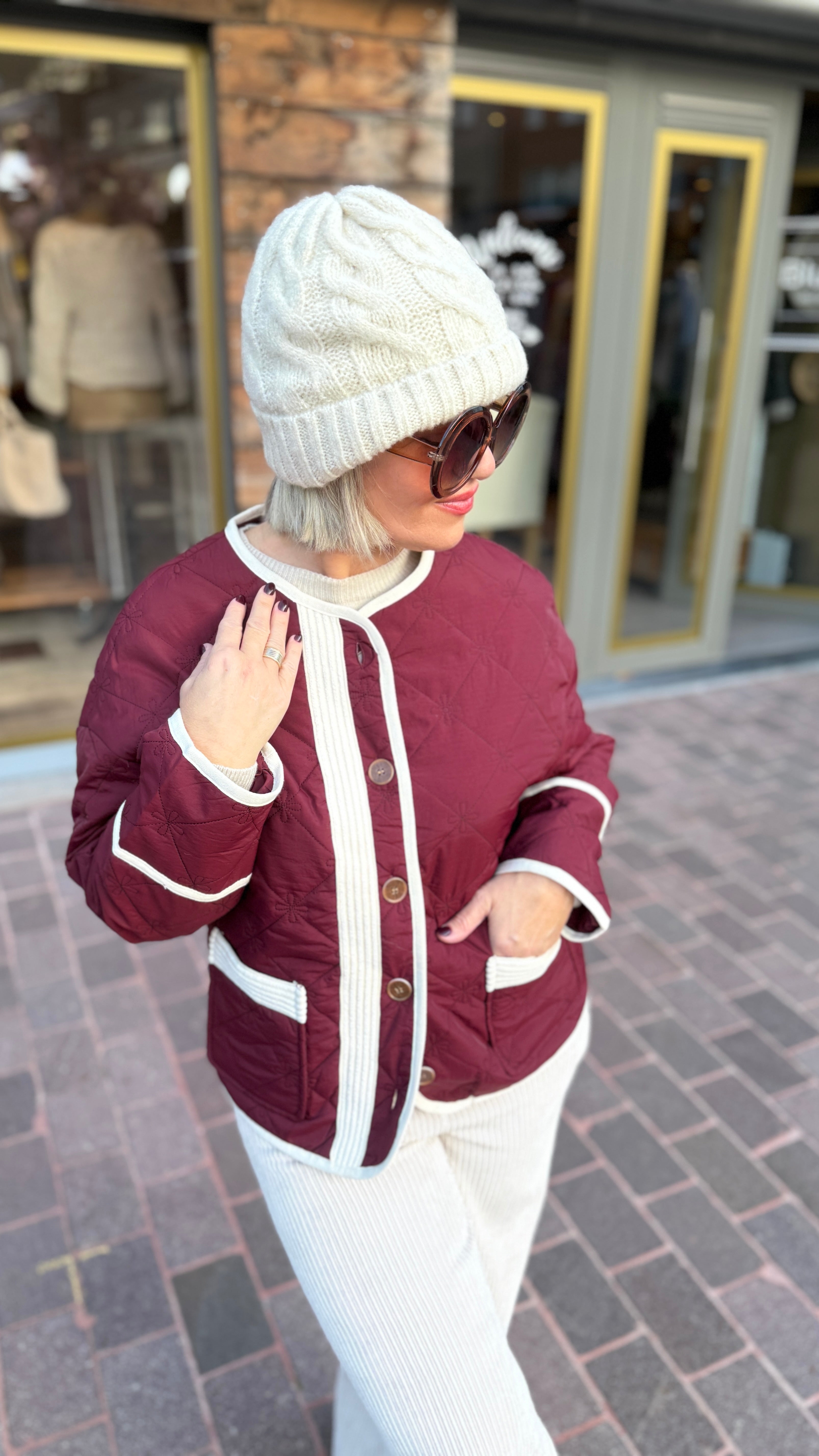 Doorstikte jas/KARLIJN