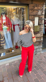 Afbeelding in Gallery-weergave laden, Pantalon rood/ JULIE
