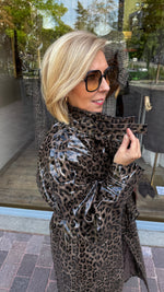 Afbeelding in Gallery-weergave laden, Trenchcoat/ leopard/ PU/ JEANIE
