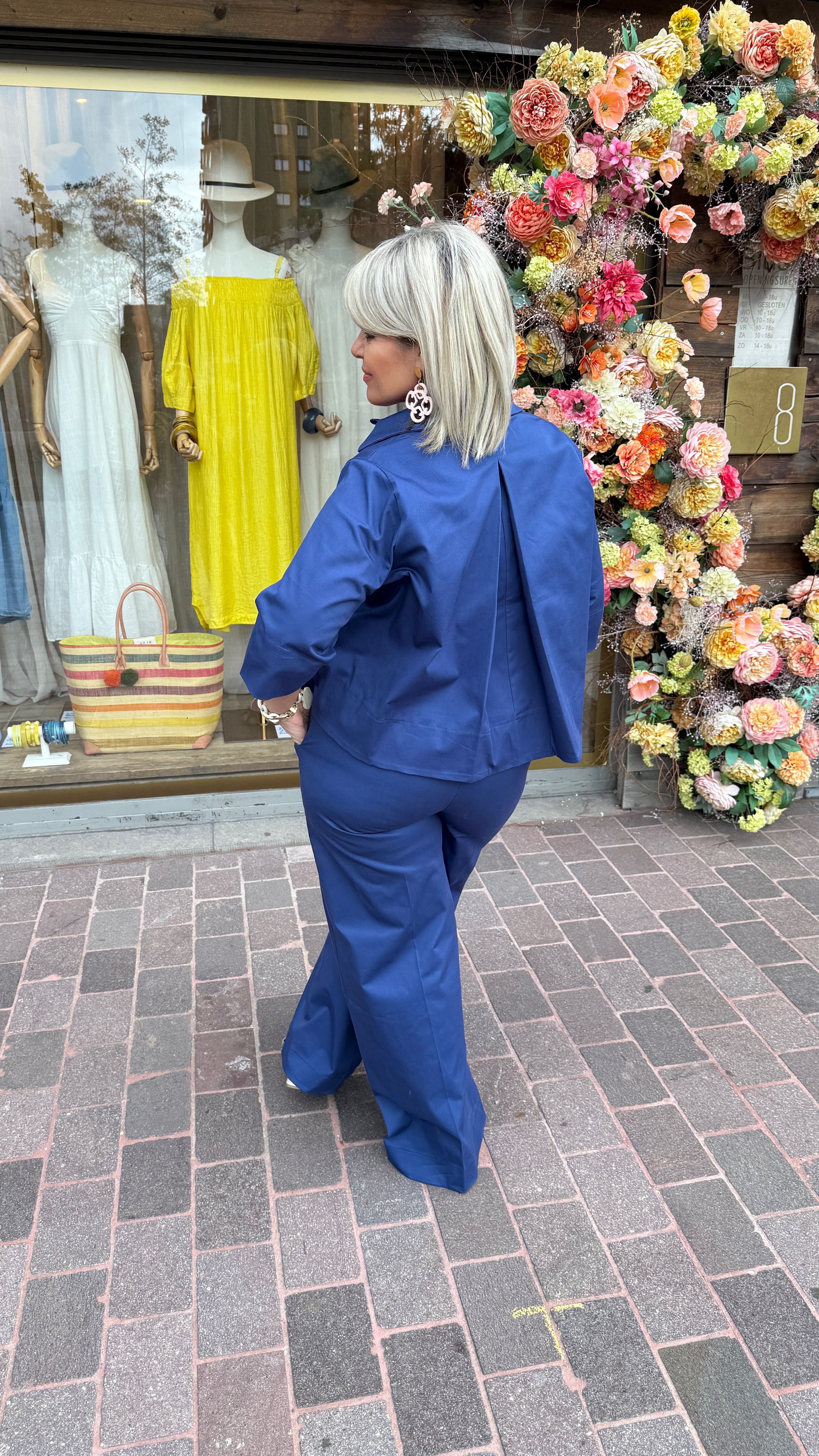 Blouse/blauw/LAO/BLACK ROSE