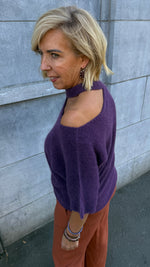 Afbeelding in Gallery-weergave laden, Trui/ aubergine/ CLEMENTINE
