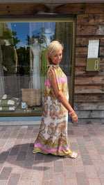 Afbeelding in Gallery-weergave laden, Satinlook jurk/ asymmetrisch/ JULIENNE

