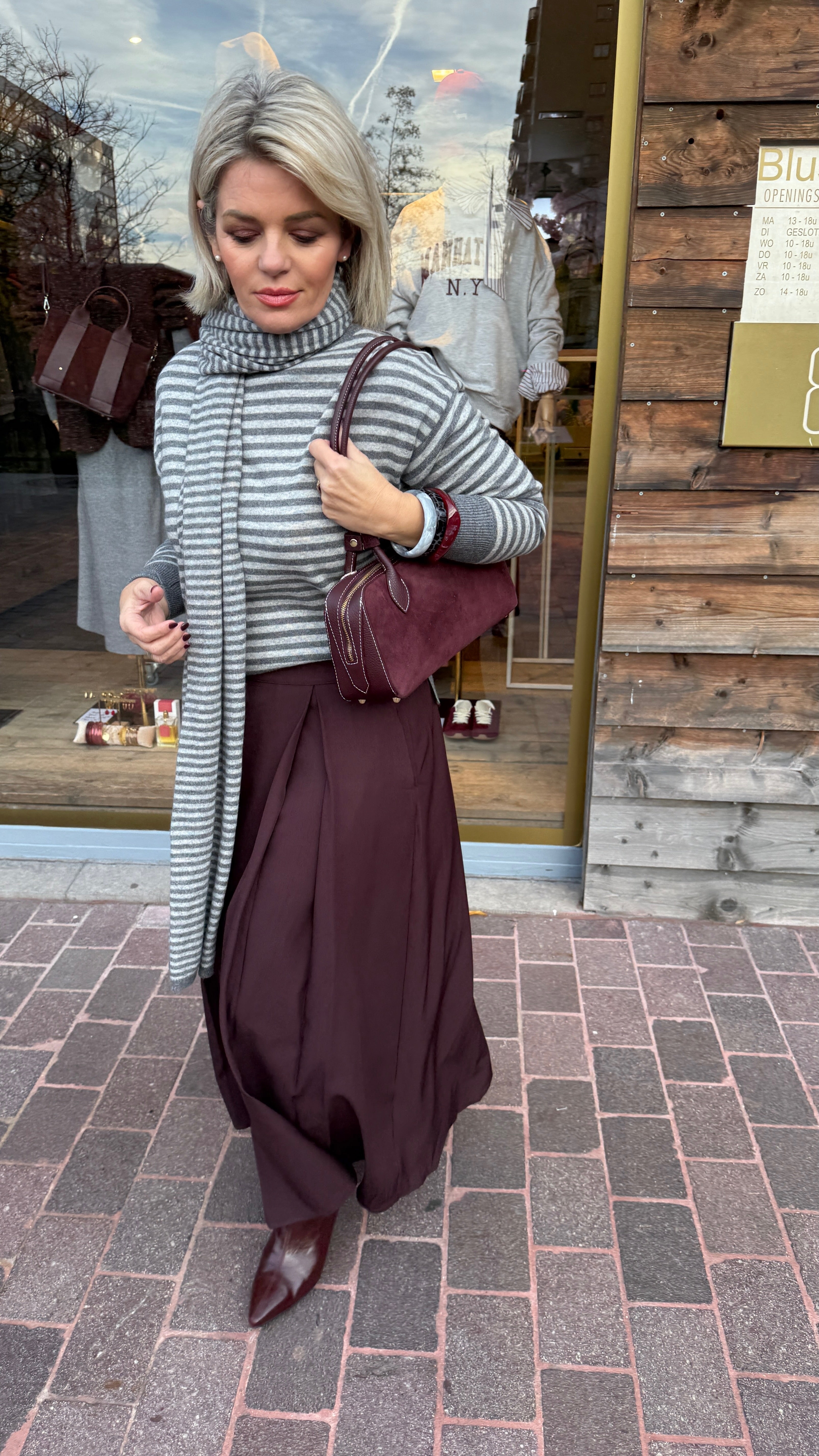 Trui streep/ MILLE/ grijs