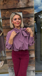 Afbeelding in Gallery-weergave laden, Hemd/ streep/strik/ALINE
