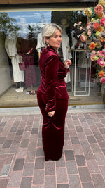 Afbeelding in Gallery-weergave laden, Velvet broek/MILA/ bordeaux
