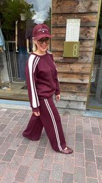 Afbeelding in Gallery-weergave laden, Jogging set/ 2 stuks/ bordeaux/ ANNIE
