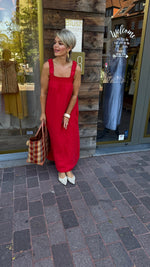 Afbeelding in Gallery-weergave laden, Linnen jurk/rood/JULIETTE
