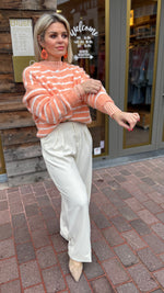 Afbeelding in Gallery-weergave laden, Cardigan/ streep/PEACH
