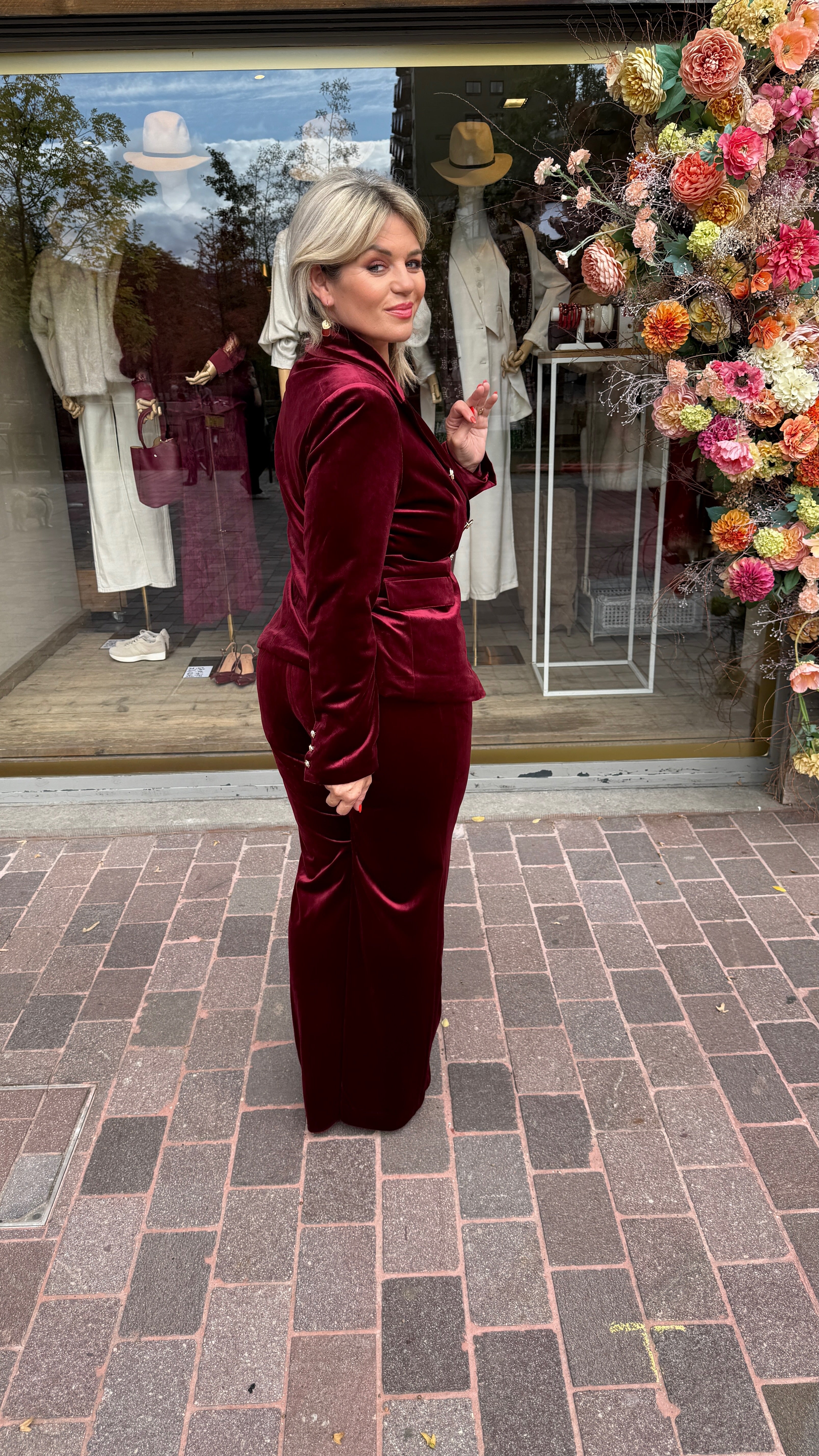 Velvet blazer/ bordeaux/MILA