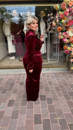 Afbeelding in Gallery-weergave laden, Velvet blazer/ bordeaux/MILA
