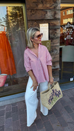 Afbeelding in Gallery-weergave laden, Hemd/ oranje-wit streep/ LOUISE
