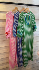 Afbeelding in Gallery-weergave laden, Jurk/ streep/ oranje/GHILAINE
