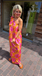 Afbeelding in Gallery-weergave laden, Satinlook jurk/ asymmetrisch/ JULIENNE
