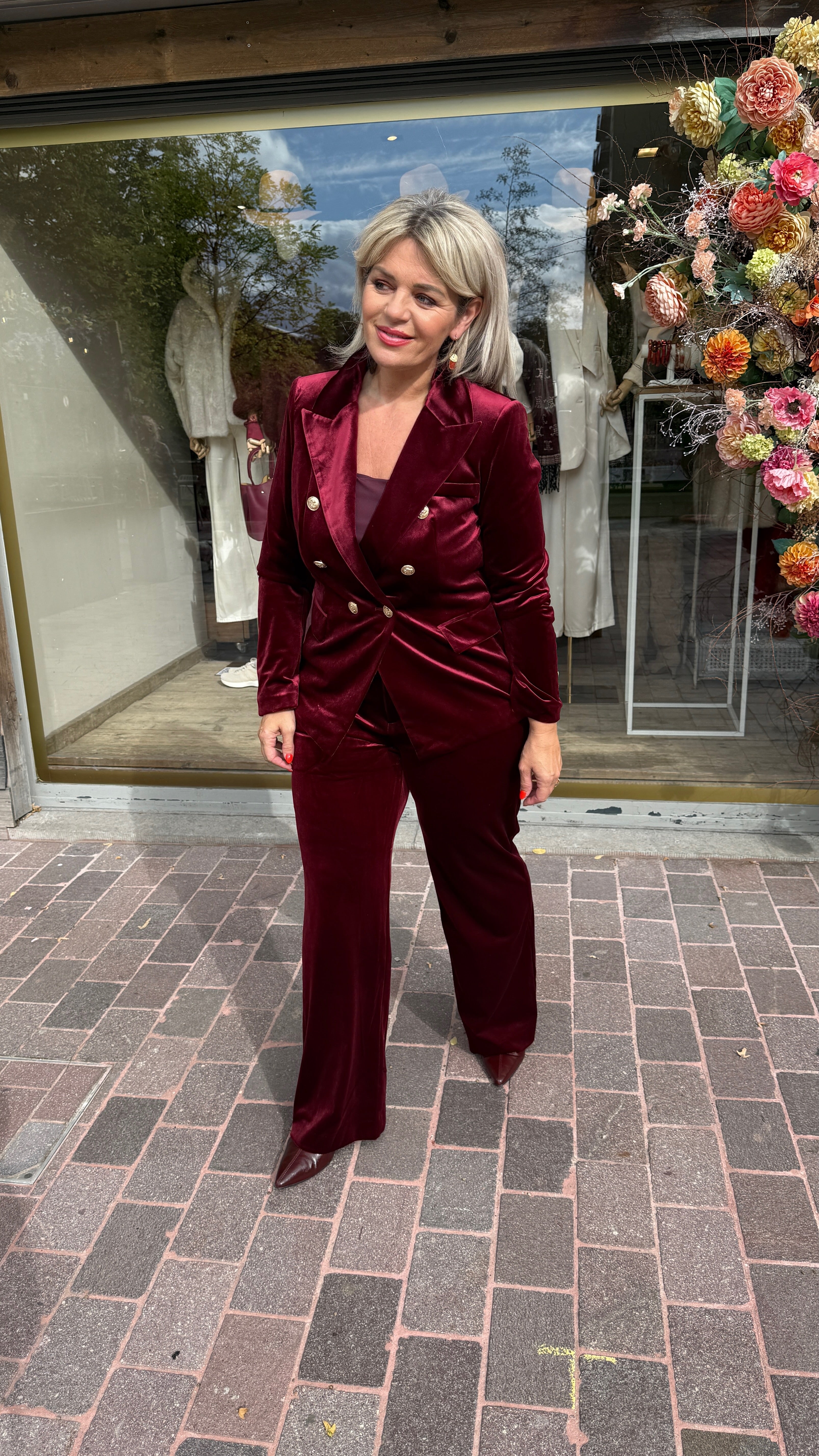 Velvet blazer/ bordeaux/MILA
