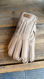 Afbeelding in Gallery-weergave laden, Handschoenen/ leder/ beige/ SNOWY
