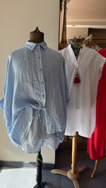 Afbeelding in Gallery-weergave laden, Linnen hemd/ oversized/SANTORINI
