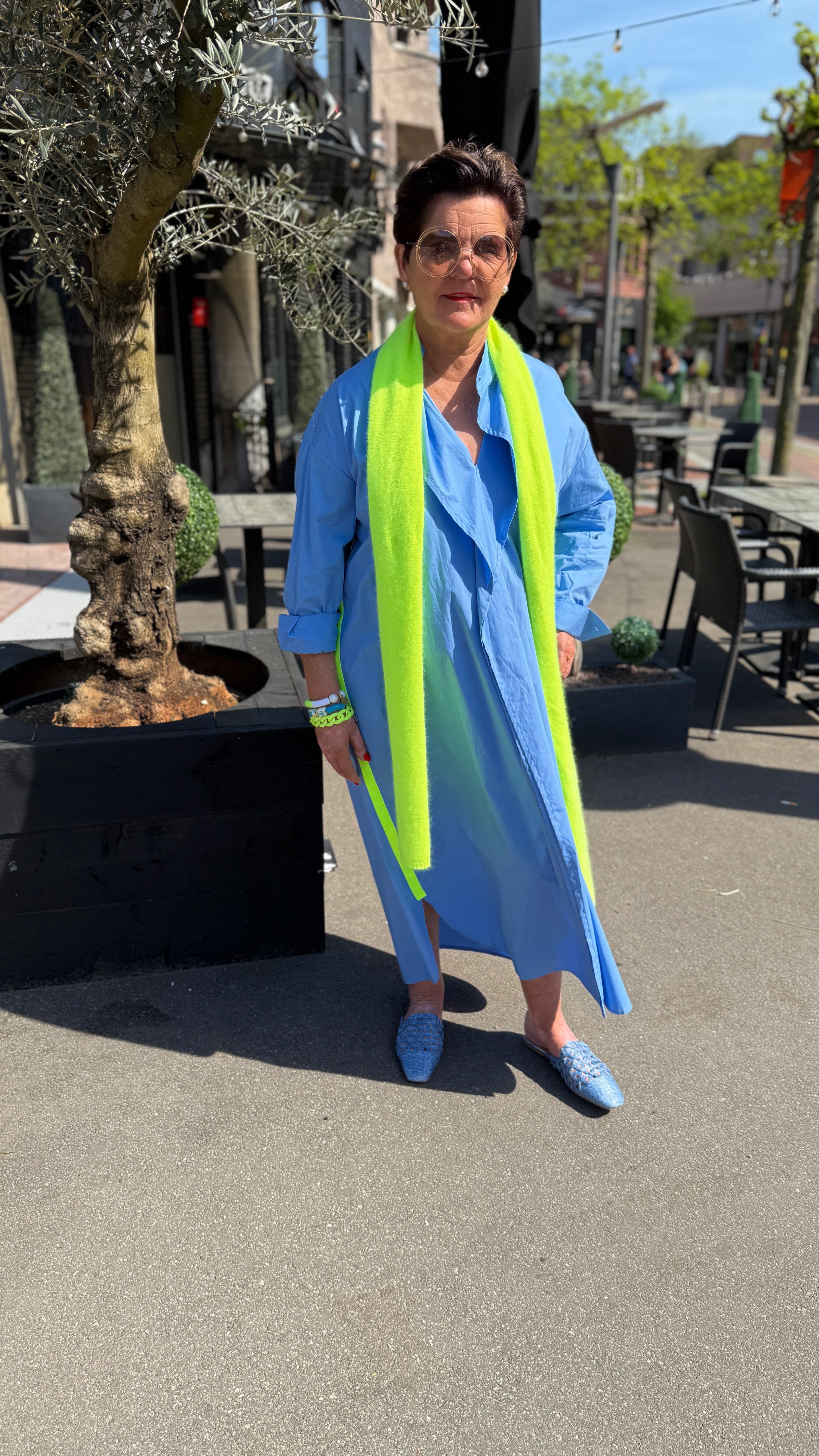 Jurk neon stripe/ LIV