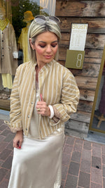 Afbeelding in Gallery-weergave laden, Vest/streep/beige/MILOU
