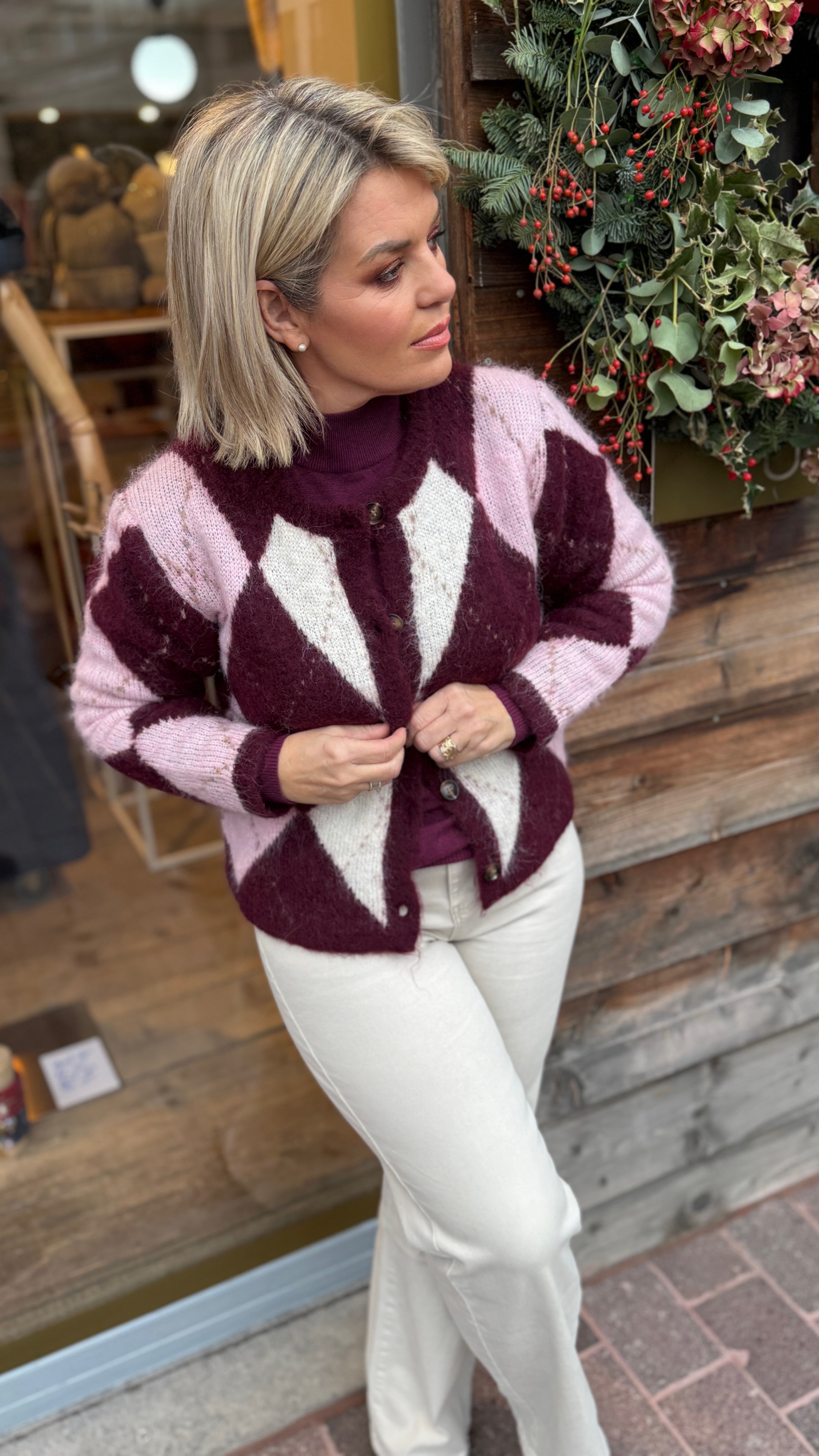 Cardigan/ Burlington ruit/ burgundy