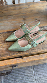 Afbeelding in Gallery-weergave laden, Slingback/ metallic groen/ JACKY
