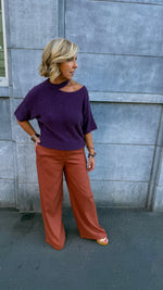 Afbeelding in Gallery-weergave laden, Trui/ aubergine/ CLEMENTINE

