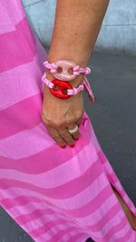 Afbeelding in Gallery-weergave laden, Jurk streep/ roze/ LAURA

