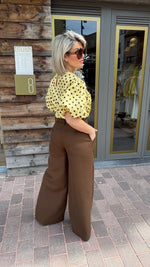 Afbeelding in Gallery-weergave laden, Blouse/ polkadot/geel
