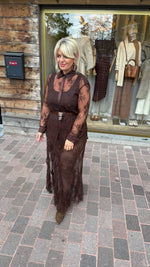 Afbeelding in Gallery-weergave laden, Rok/ kant/bruin/ LINDE
